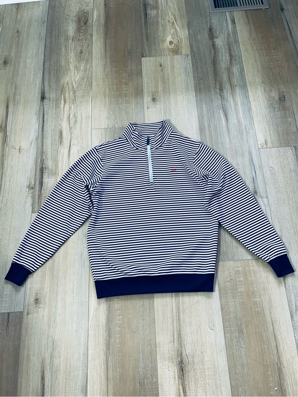 Bald Head Blues Men’s Striped 1/4 Zip Pullover Size Small
